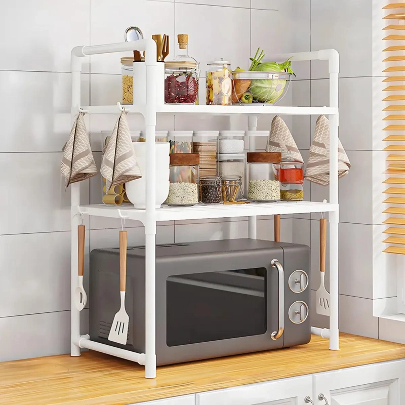 ESTANTE REPISA PARA HORNO MICROONDAS RACK ORGANIZADOR BLANCO RESISTENTE - 2