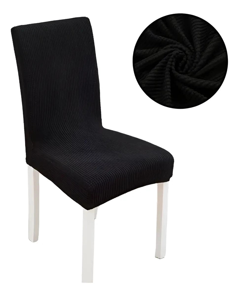 PACK DE 6 FUNDAS GRUESAS PARA SILLAS DE COMEDOR CON DISEÑO CUADRILLE - 1