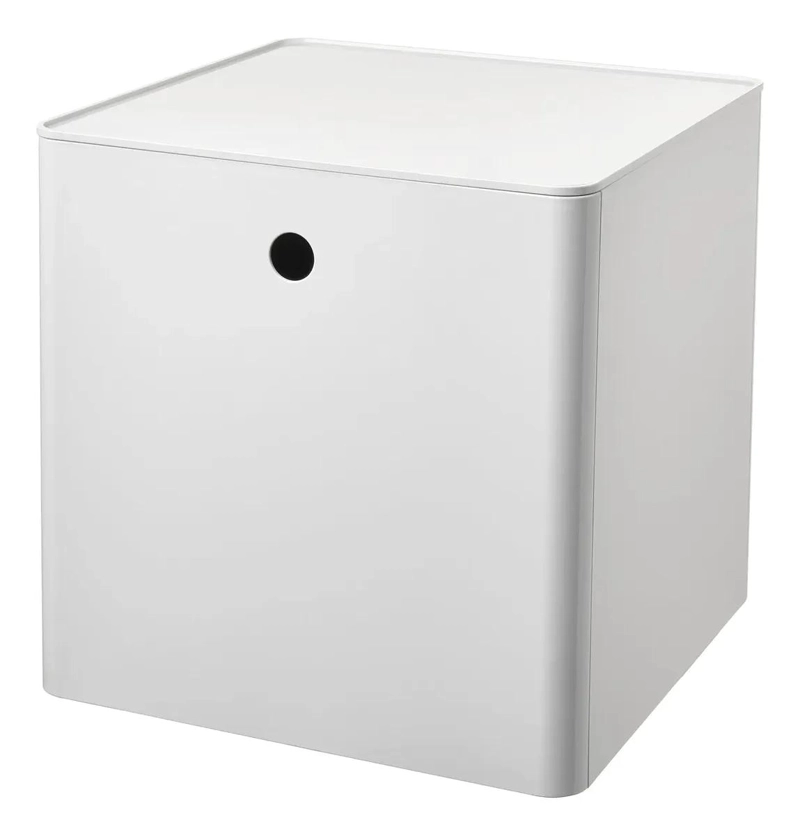 CAJA ORGANIZADORA APILABLE CON TAPA BLANCA DE 32X32X32 CM - 1