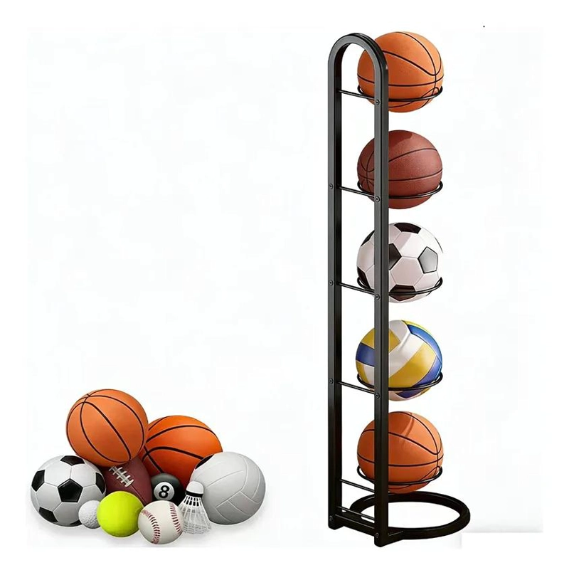 ORGANIZADOR VERTICAL METALICO PARA BALONES CON 5 NIVELES DE ALMACENAMIENTO - 1