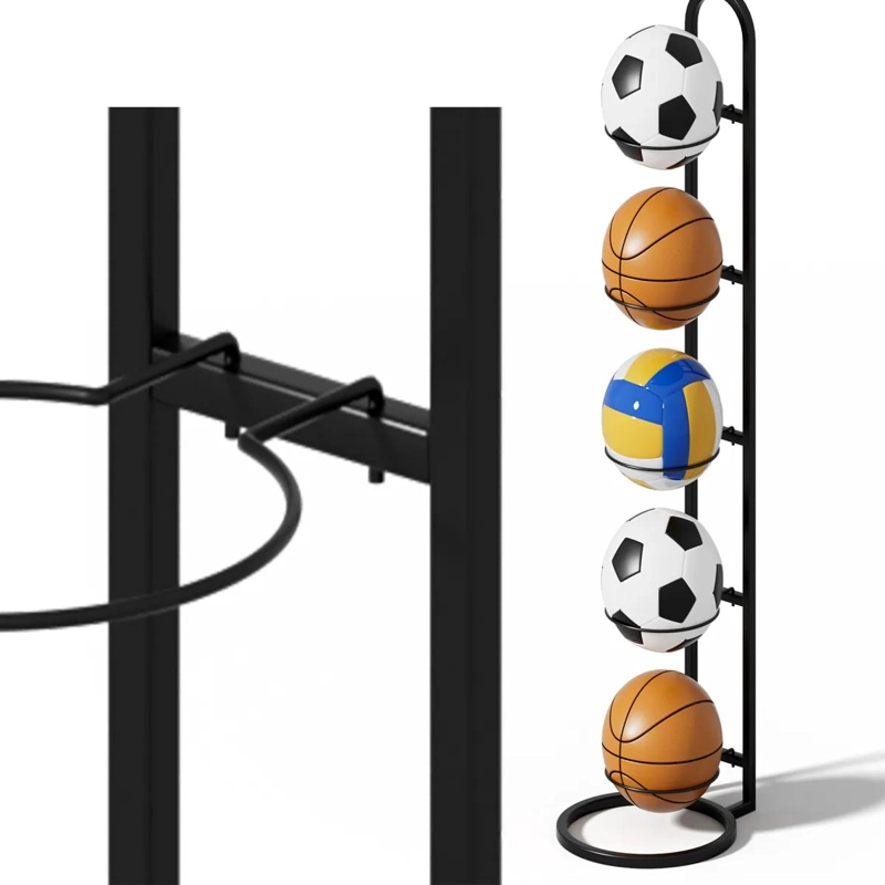 ORGANIZADOR VERTICAL METALICO PARA BALONES CON 5 NIVELES DE ALMACENAMIENTO - 2