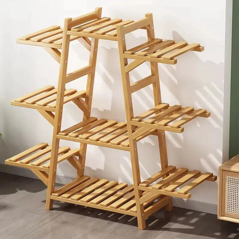 ESTANTE DE BAMBU CON 9 REPISAS PARA ORGANIZAR MACETAS Y PLANTAS - 2