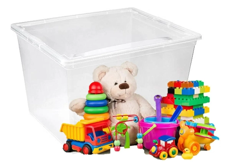 CAJA ORGANIZADORA APILABLE CON TAPA CAPACIDAD 30 LITROS - 3