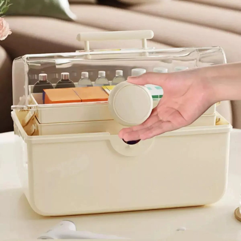 CAJA ORGANIZADORA PLASTICA MULTIUSO CON COMPARTIMIENTOS GRANDES - 2