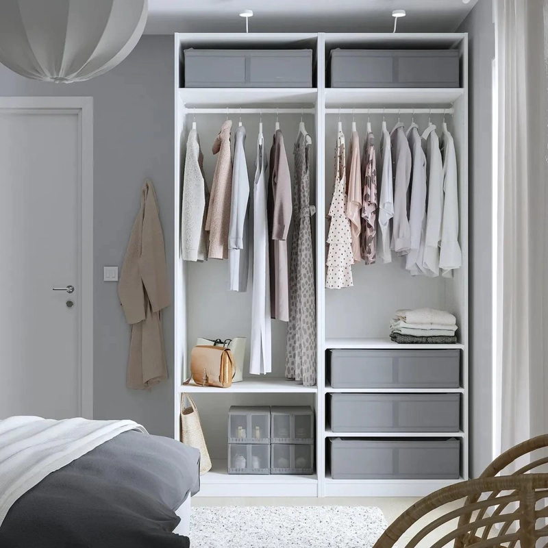 ORGANIZADOR DE ROPA GRIS CON VENTILACION 65X53X19 CM PARA ARMARIOS - 4