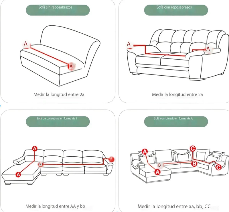 FUNDA ELASTICA PARA SILLON DE 3 CUERPOS COLOR MOSTAZA AMARILLA - 3