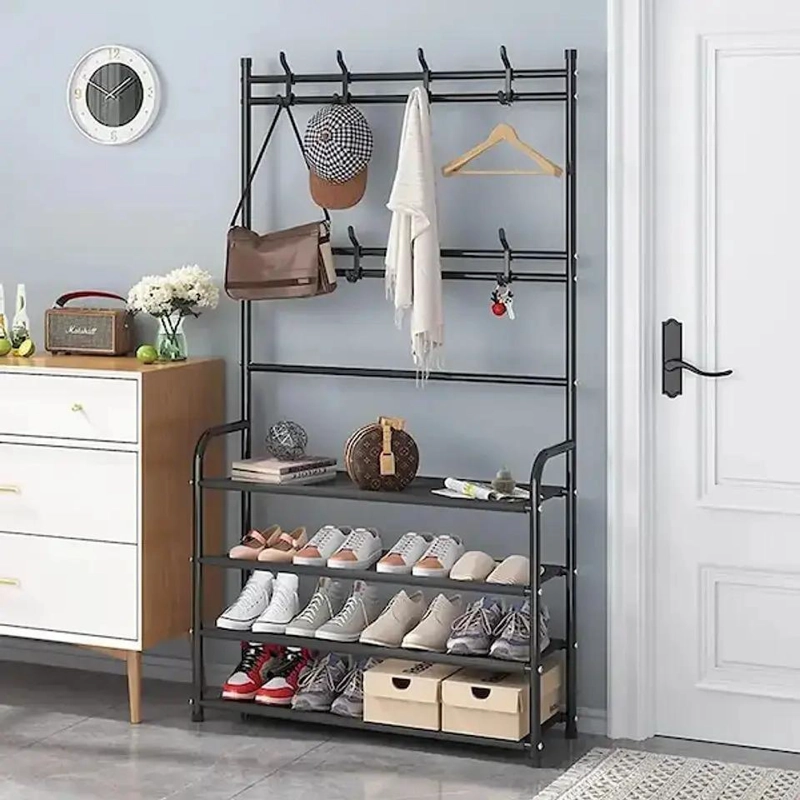 ORGANIZADOR COLGANTE MULTIFUNCIONAL PARA ZAPATOS Y ACCESORIOS NEGRO - 3