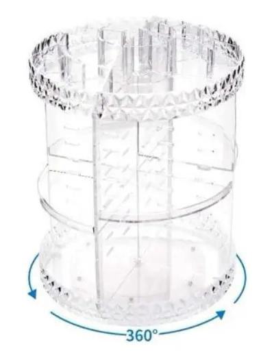 ORGANIZADOR ACRILICO PARA COSME TICOS CON 3 NIVELES Y ROTACION - 4