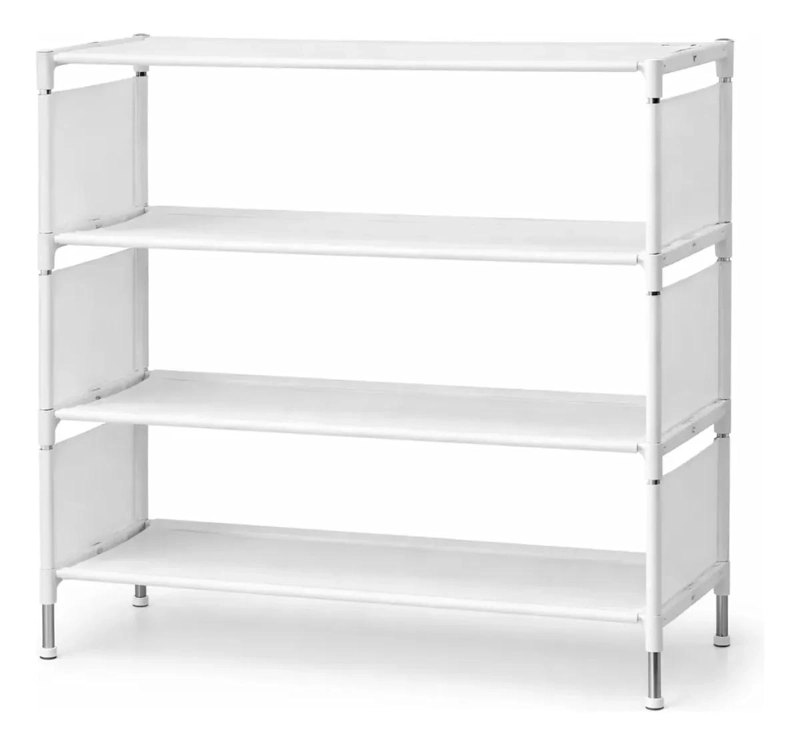 ORGANIZADOR PARA ZAPATILLAS CON 4 NIVELES Y CORTINA DE TELA - 1