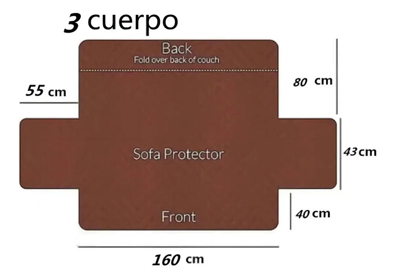 PACK DE FUNDAS REVERSIBLES PARA SOFA DE TRES CUERPOS Y UNO DE DOS CUERPOS - 5