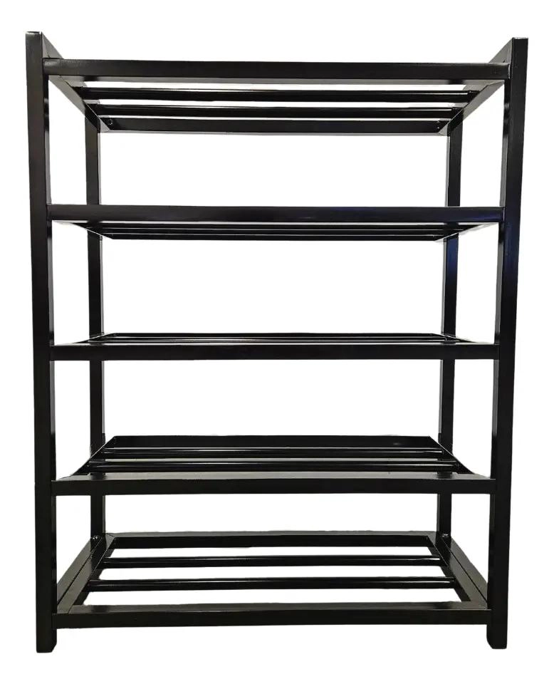 ZAPATERO DE ACERO NEGRO CON 5 NIVELES PARA 15 PARES DE CALZADO - 5