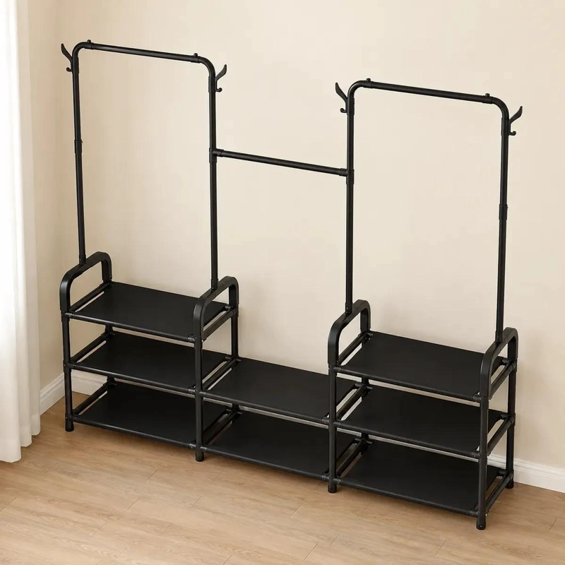 ORGANIZADOR PERCHERO DOBLE MULTIFUNCIONAL PARA ROPA Y CALZADO - 2