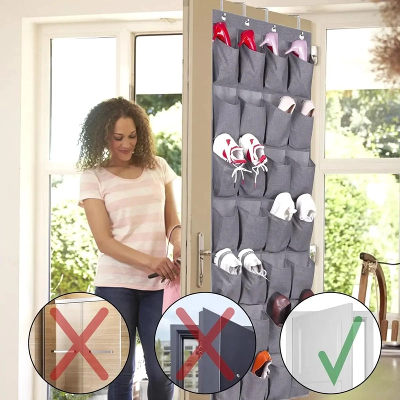 ORGANIZADOR COLGANTE PARA ZAPATOS CON CAPACIDAD DE 24 PARES PARA PUERTA O CLOSET - 4