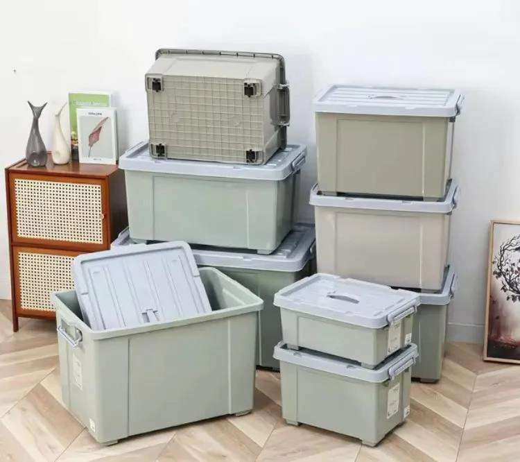 CAJA ORGANIZADORA PLASTICA MULTIUSO CON RUEDAS Y TAPA 20 LITROS - 3