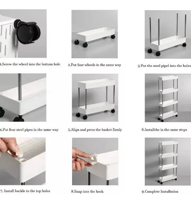 CARRITO ORGANIZADOR DELGADO DE 4 NIVELES PARA BAÑO Y COCINA - 4