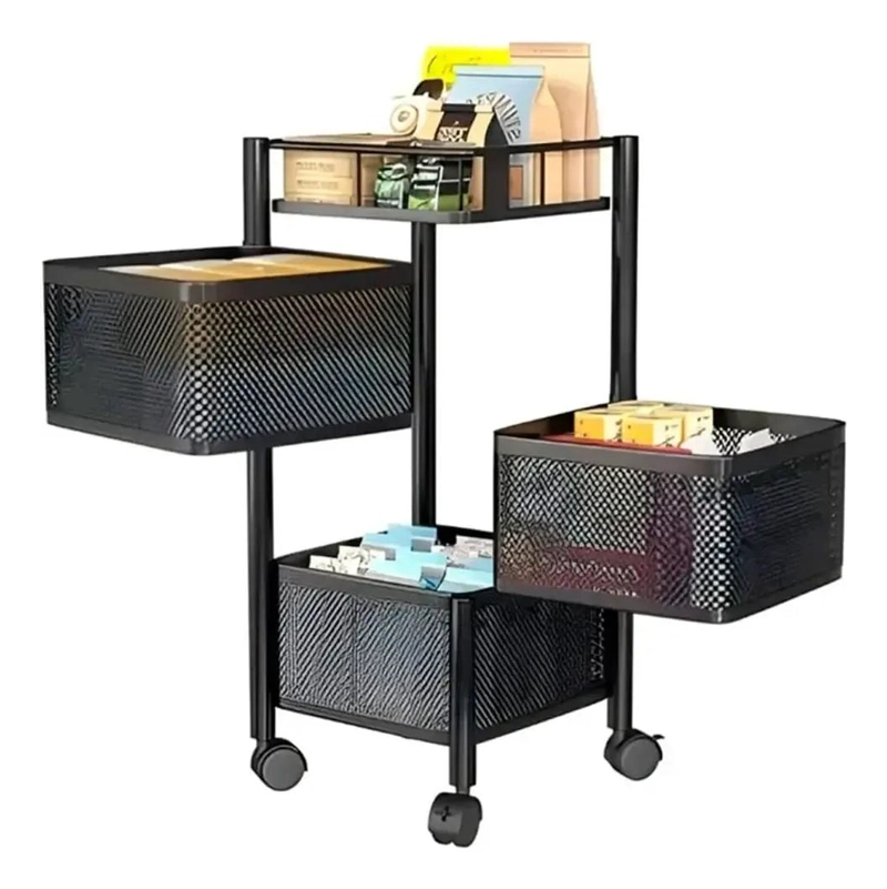 CARRO ORGANIZADOR CON 3 CAJONES Y RUEDAS ROTATIVAS PARA COCINA - 1