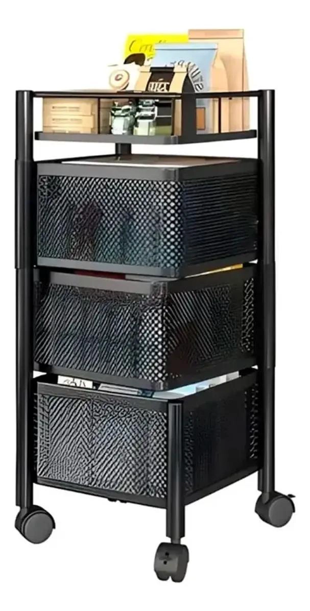 CARRO ORGANIZADOR CON 3 CAJONES Y RUEDAS ROTATIVAS PARA COCINA - 4