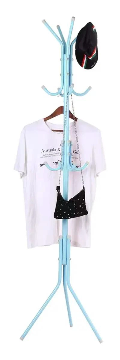 COLGADOR PERCHERO DE METAL PARA ROPA, CARTERAS Y SOMBREROS 175X45 CM - 1