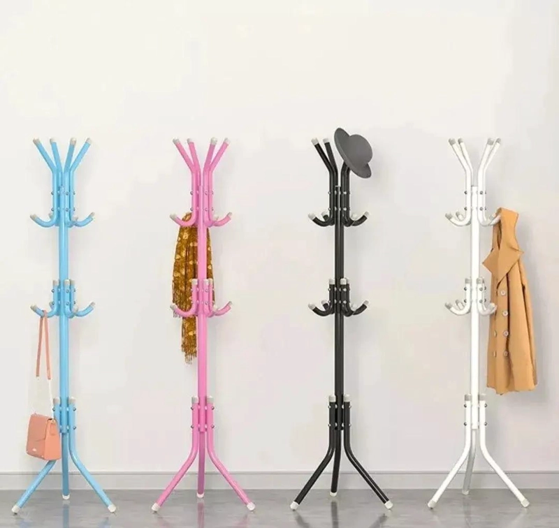 COLGADOR PERCHERO DE METAL PARA ROPA, CARTERAS Y SOMBREROS 175X45 CM - 3