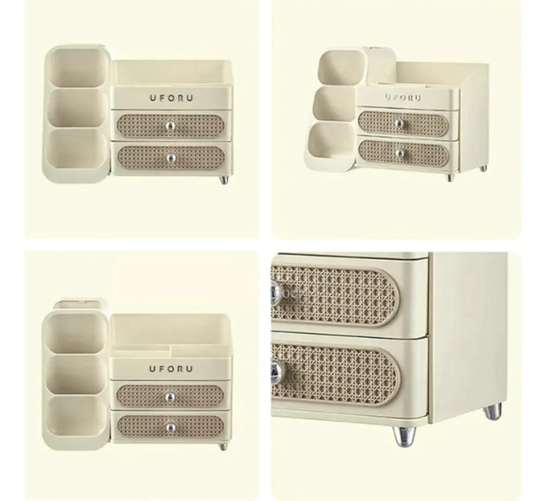 ORGANIZADOR COMPACTO Y PRACTICO PARA MAQUILLAJE CON MULTIPLES COMPARTIMENTOS - 5