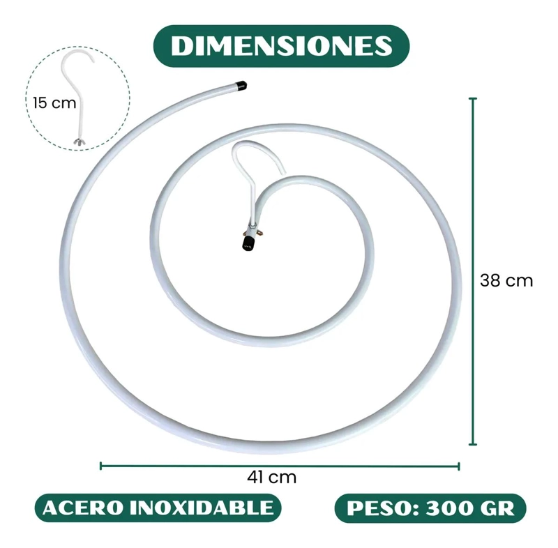 COLGADOR ESPIRAL PARA SECAR SABANAS Y ROPA DE CAMA PACK 2 UNIDADES - 2