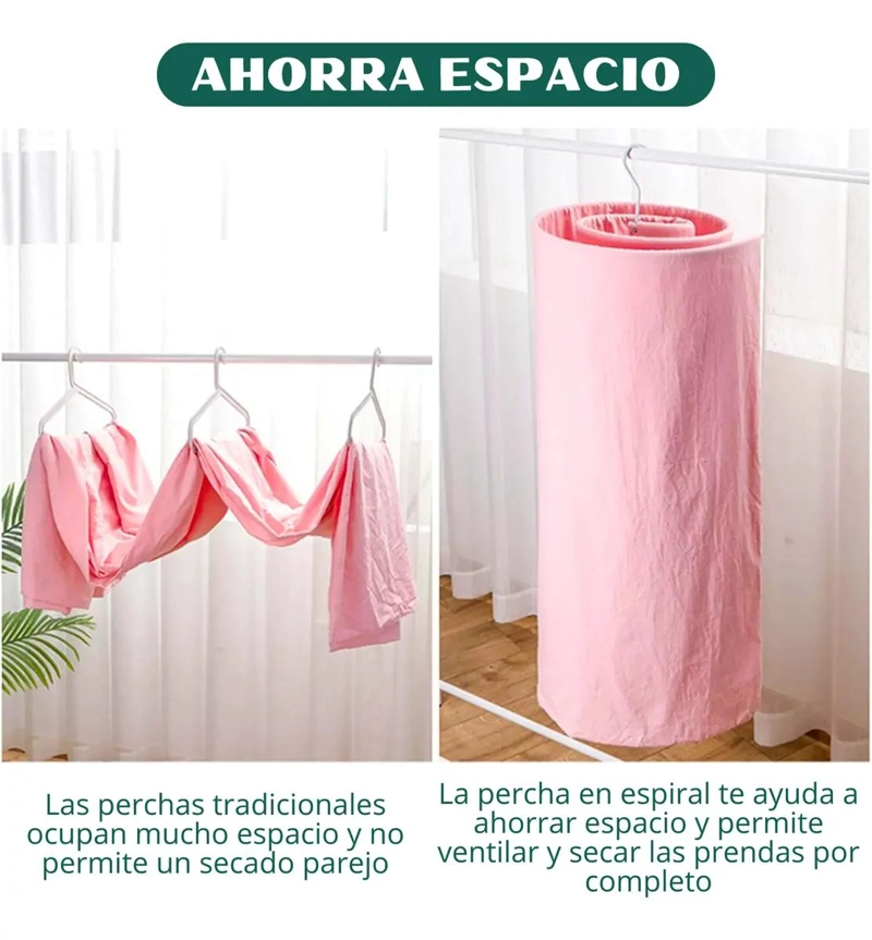 COLGADOR ESPIRAL PARA SECAR SABANAS Y ROPA DE CAMA PACK 2 UNIDADES - 4