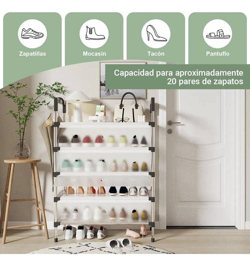 ORGANIZADOR DE ZAPATOS CON REPISA PARA CLOSET Y MUEBLE MULTIUSOS - 3