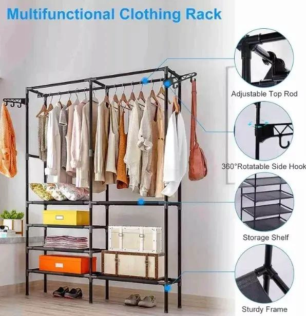 ORGANIZADOR COLGANTE CON ESTANTES MULTIPLES PARA ROPA Y ACCESORIOS - 2
