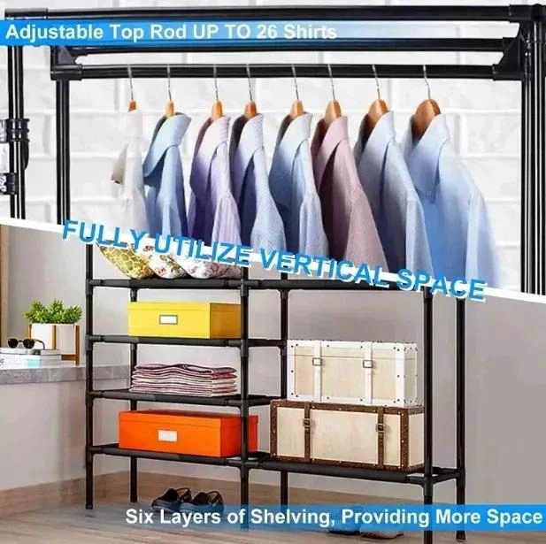 ORGANIZADOR COLGANTE CON ESTANTES MULTIPLES PARA ROPA Y ACCESORIOS - 4