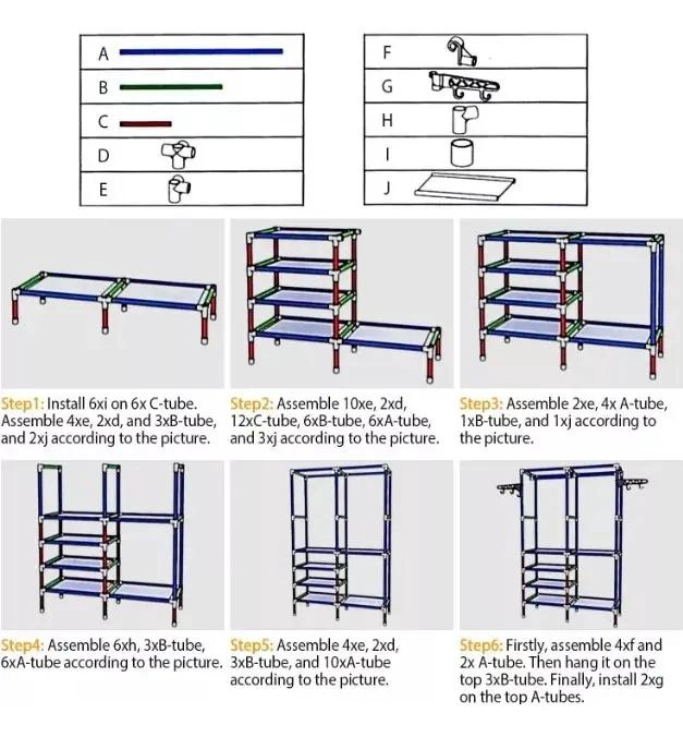 ORGANIZADOR COLGANTE CON ESTANTES MULTIPLES PARA ROPA Y ACCESORIOS - 5