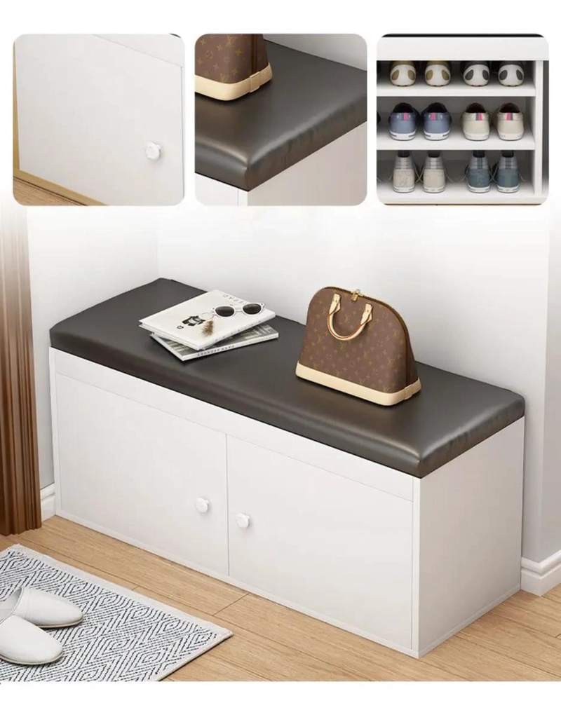 BANCO ZAPATERO COMPACTO PARA PROBADORES CON DIMENSIONES 35X80X32 CM - 3