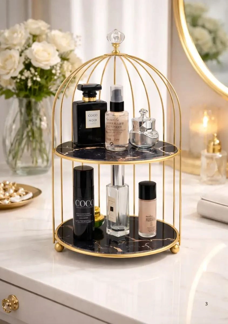 ESTANTE ORGANIZADOR PARA TOCADOR CON ESPACIO PARA MAQUILLAJE Y PERFUMES - 4