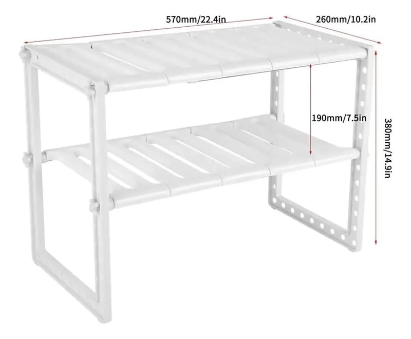 REPISA ORGANIZADORA EXTENSIBLE DE HIERRO PARA COCINA RESISTENTE Y FUNCIONAL - 3