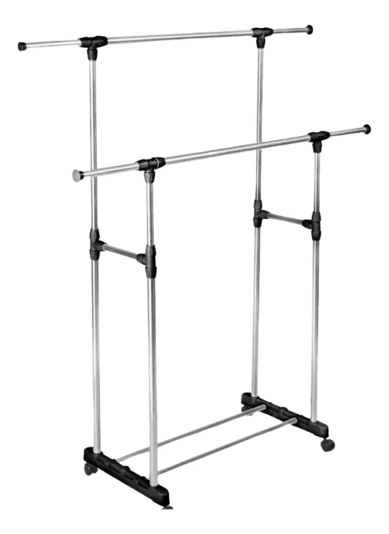 PERCHERO COLGADOR DOBLE PARA ORGANIZAR Y EXHIBIR ROPA - 1