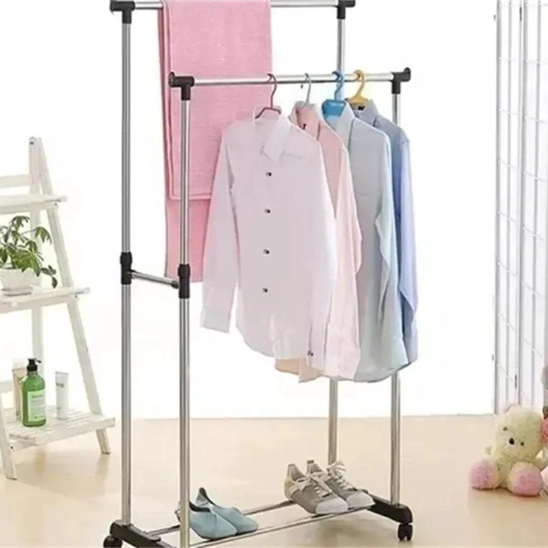 PERCHERO COLGADOR DOBLE PARA ORGANIZAR Y EXHIBIR ROPA - 2