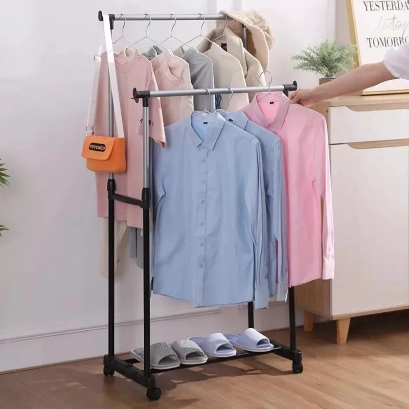 PERCHERO COLGADOR DOBLE PARA ORGANIZAR Y EXHIBIR ROPA - 3