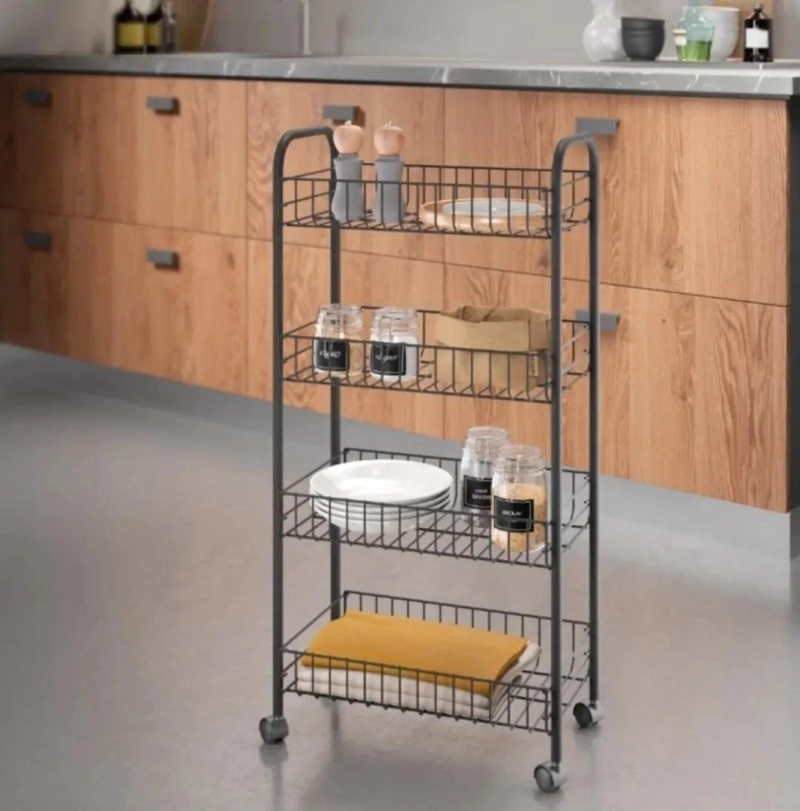 CARRO ORGANIZADOR CON RUEDAS PARA VERDURAS 84X28X42 CM - 4