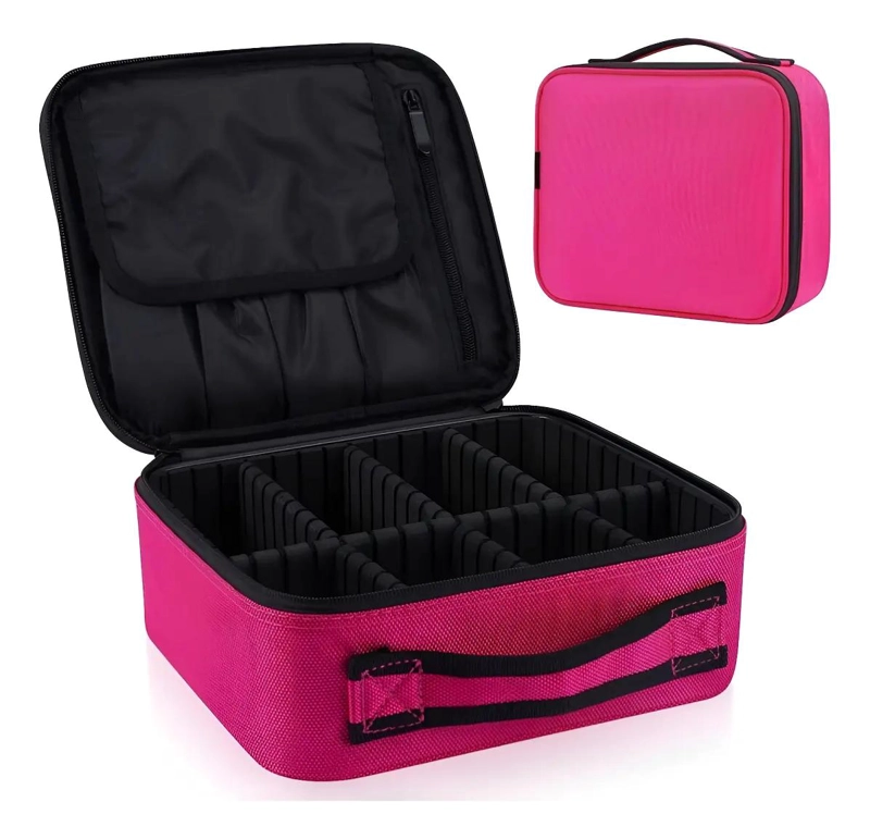 ORGANIZADOR DE MAQUILLAJE CON COMPARTIMENTOS AJUSTABLES Y DISEÑO FUNCIONAL - 1