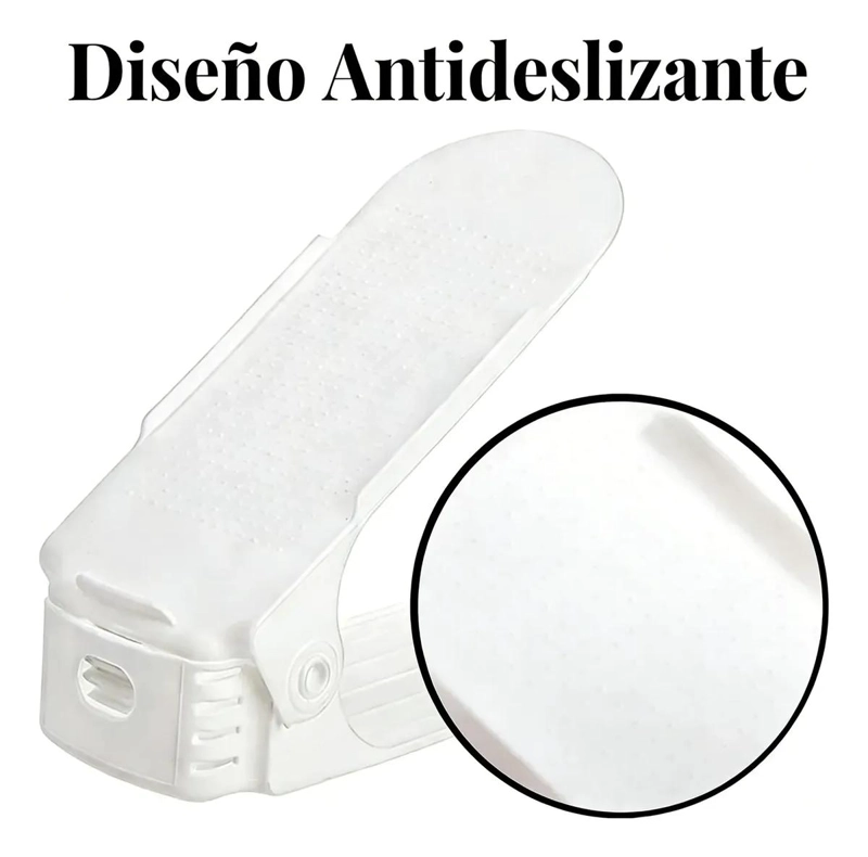 SET DE 10 SOPORTES AJUSTABLES ANTIDESLIZANTES PARA ZAPATOS - 2