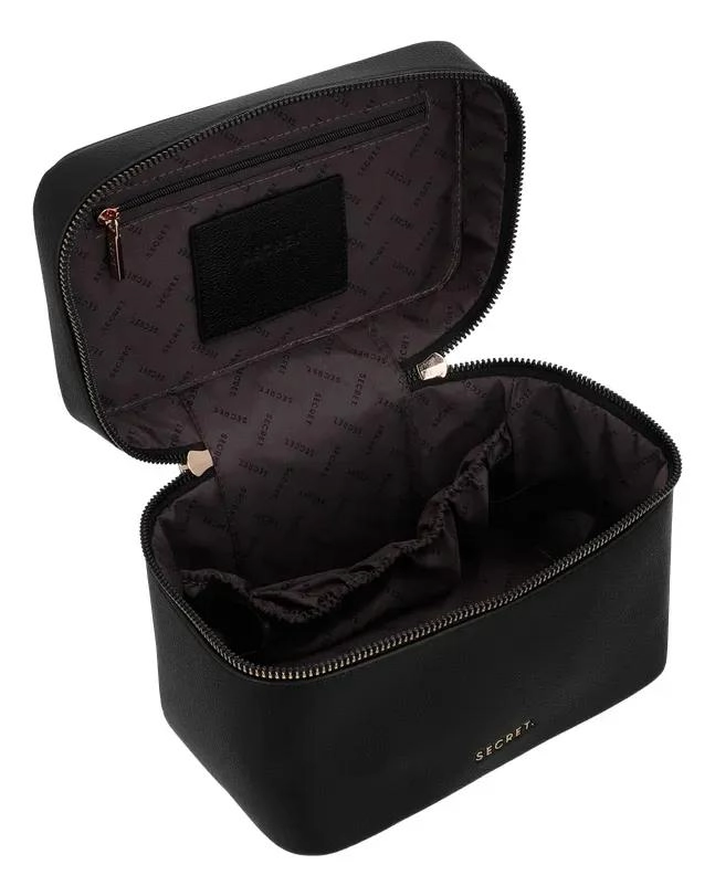 COSMETIQUERO COMPACTO CON CIERRE SEGURO Y DISEÑO ELEGANTE EN NEGRO - 4