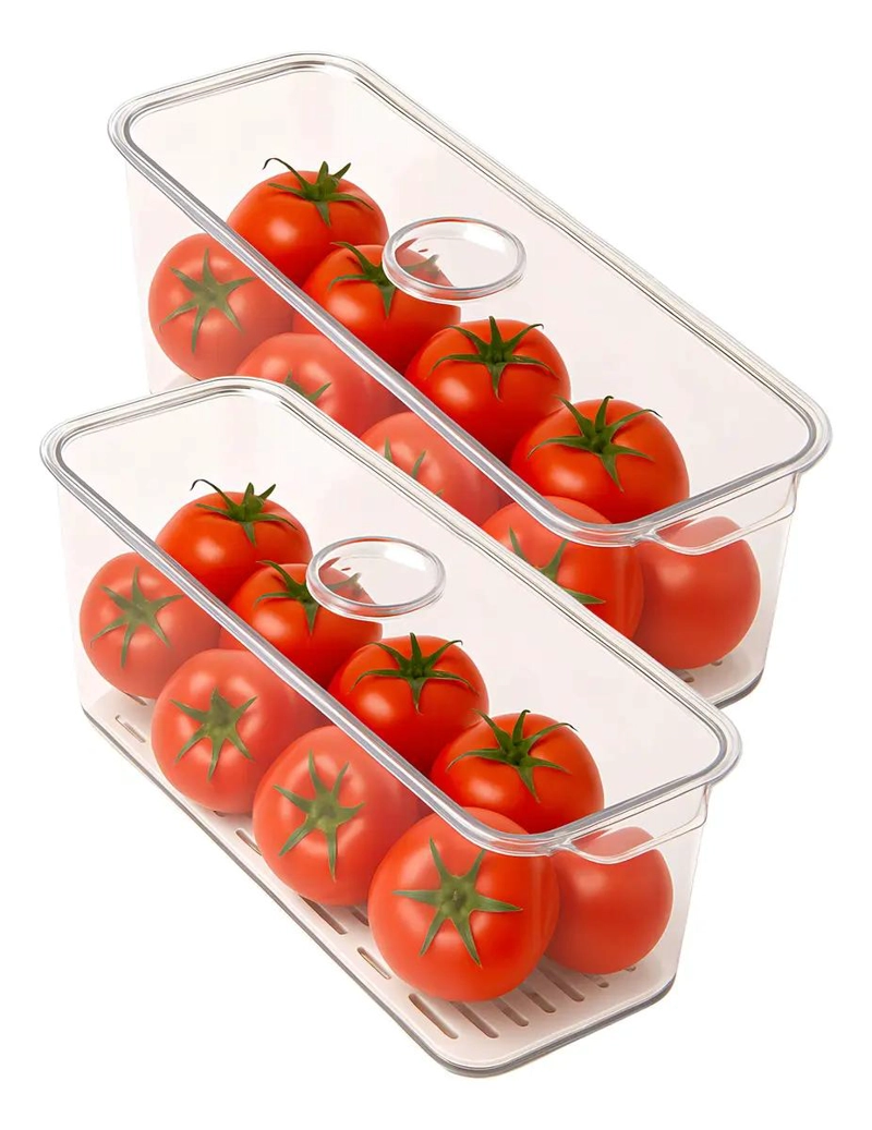 ORGANIZADOR RECTANGULAR PARA REFRIGERADOR CON TAPA TRANSPARENTE - 2