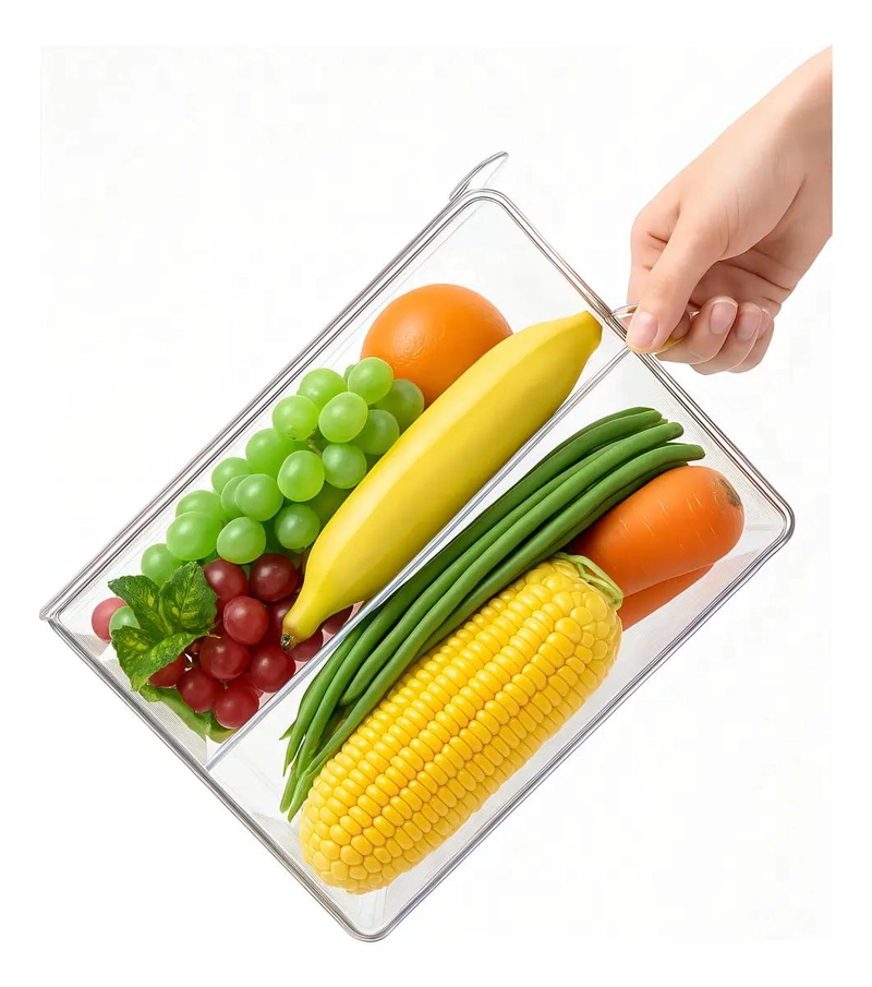 ORGANIZADOR RECTANGULAR PARA REFRIGERADOR CON TAPA TRANSPARENTE - 3