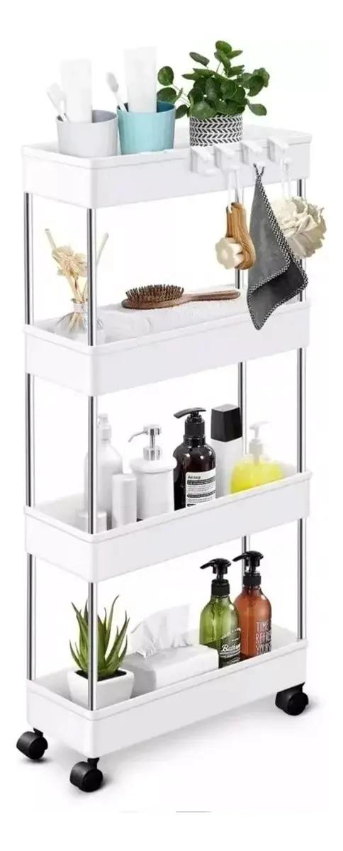 CARRO ORGANIZADOR ESTRECHO DE COCINA CON 4 NIVELES Y RUEDAS - 1