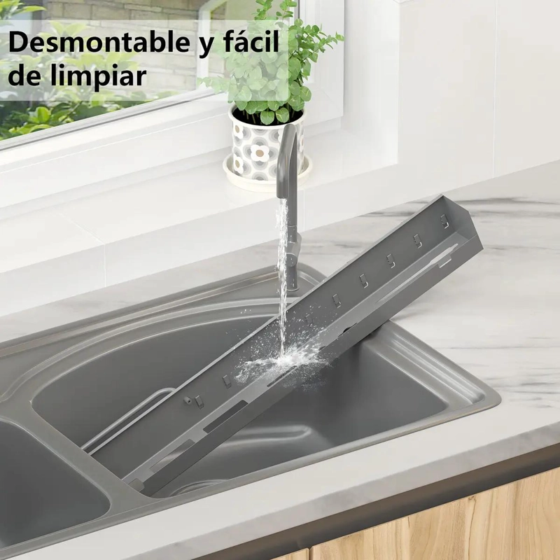 ORGANIZADOR DE CUCHILLOS PARA REPISA DE COCINA DE 60 CM COLOR GRIS - 5