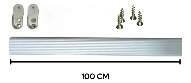 BARRA COLGANTE OVALADA PARA CLOSET DE ALUMINIO DE 100 CM - 3