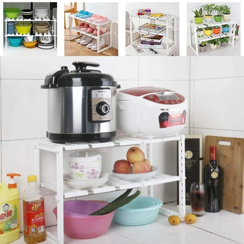 ORGANIZADOR BAJO MESADA EXPANDIBLE BLANCO 50 A 70 CM - 3