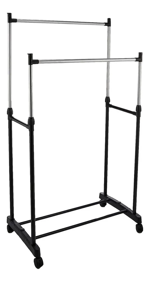 PERCHERO DE DOBLE CAPA CON RUEDAS PARA COLGAR ROPA - 2