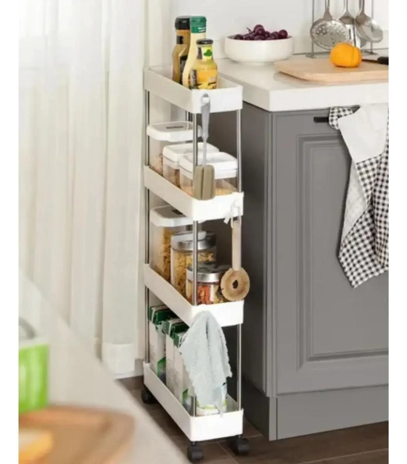 CARRITO ORGANIZADOR DELGADO CON 4 NIVELES PARA ALMACENAJE - 5