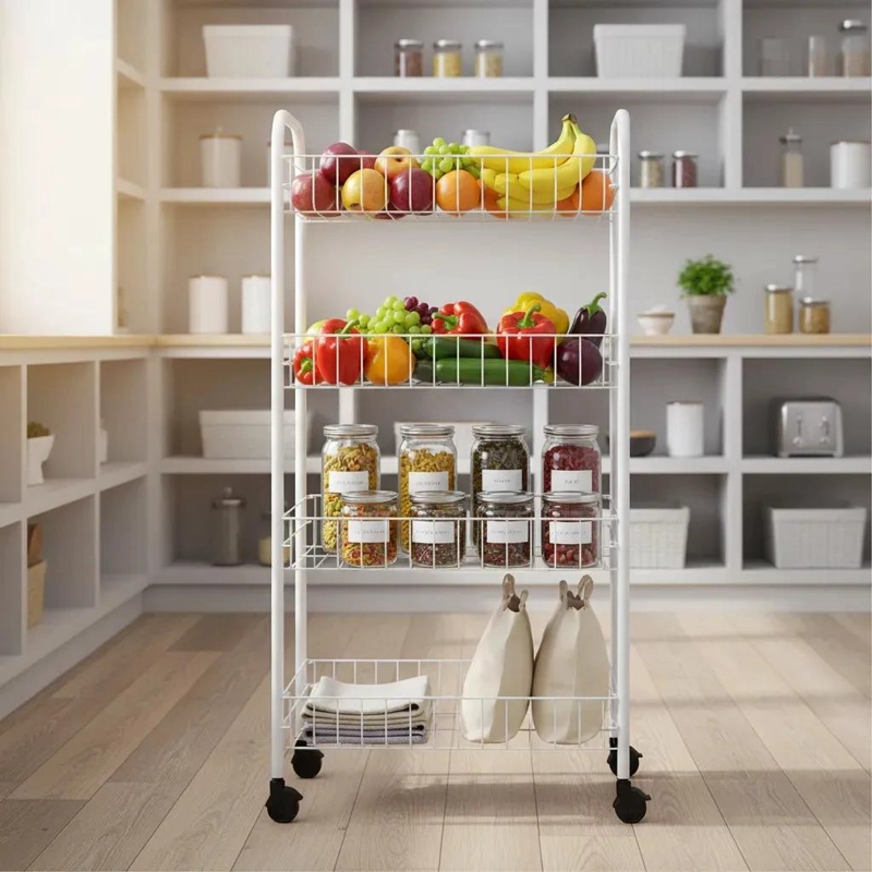 CARRITO ORGANIZADOR DE COCINA CON 4 NIVELES MULTIUSO PARA VERDURAS - 5