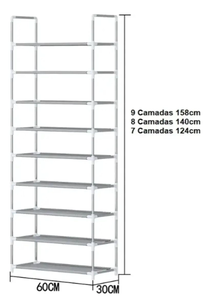 ORGANIZADOR VERTICAL PARA ZAPATOS CON CAPACIDAD PARA 27 PARES Y 9 NIVELES - 4